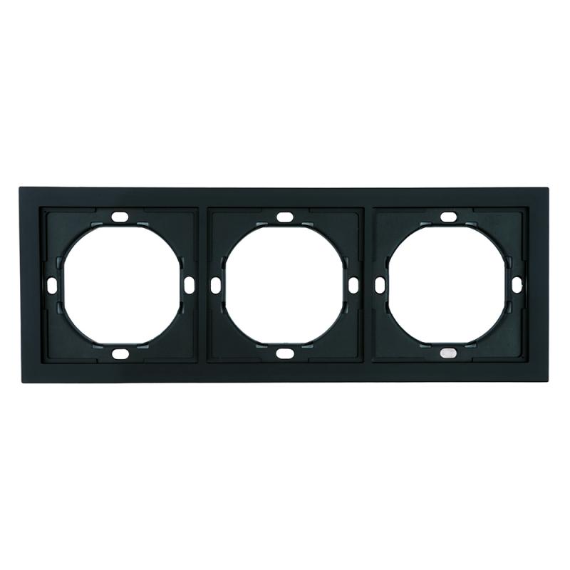 Рамка 3-местная Stekker Мия PFR00-3003-05 черный бархат 50463