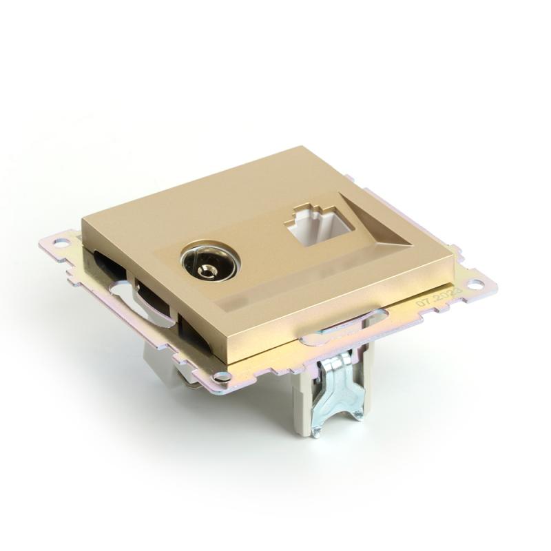 Розетка TV + компьютерная RJ-45 Stekker Катрин GLS00-7106-08 49230