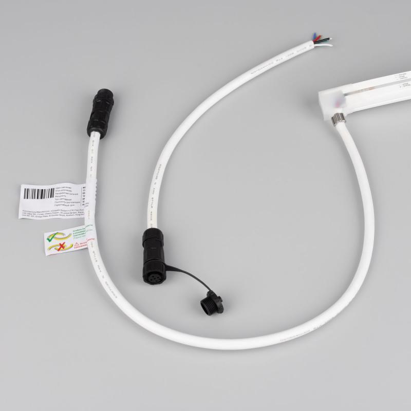 Светодиодная лента герметичная Arlight MOONLIGHT-PRO-TOP-X336-16x16mm 24V RGBW-Warm (12 W/m, IP67, 10m, wire x2) (Вывод боковой) 054981