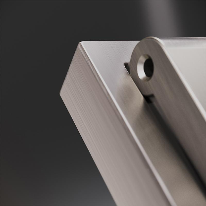 Накладка для розетки с заземлением, защитными шторками и крышкой, S70 Metal (никель)