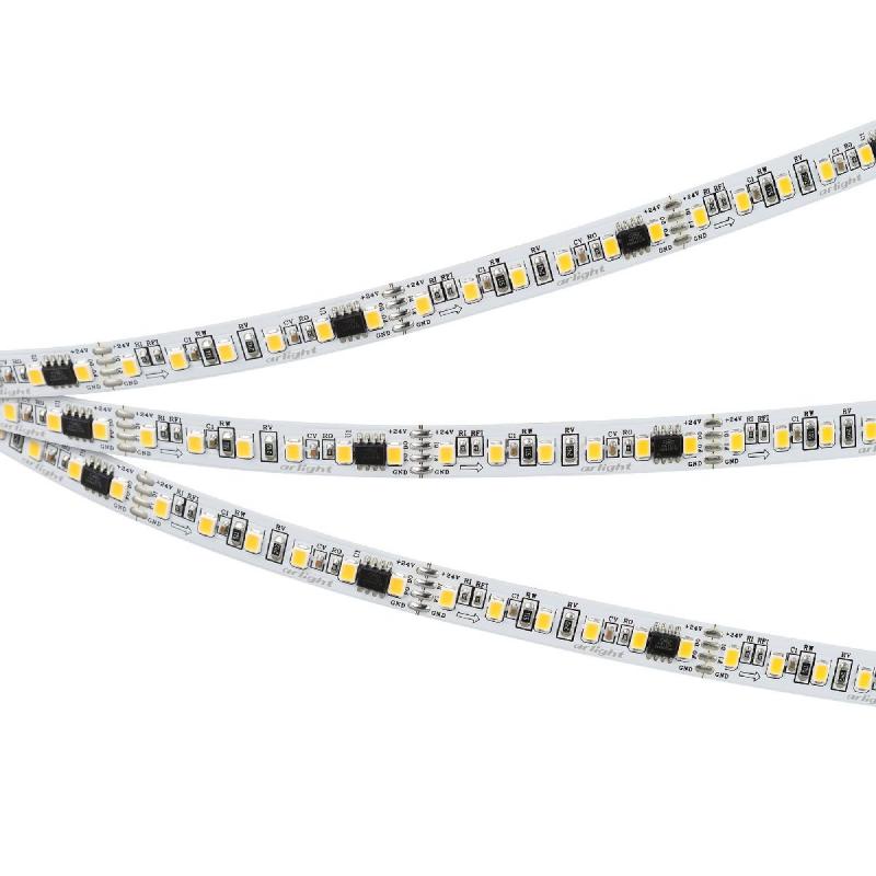 Светодиодная лента Arlight SPI-A120-10mm 24V Warm3000-PX6-BPT (11 W/m, IP20, 2835, 5m) 049436