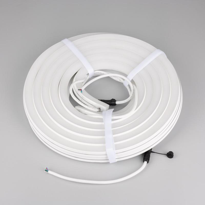 Светодиодная лента герметичная Arlight MOONLIGHT-PRO-SIDE-X336-20x20mm 24V RGBW-Day (12 W/m, IP67, 10m, wire x2) (Вывод боковой) 054985