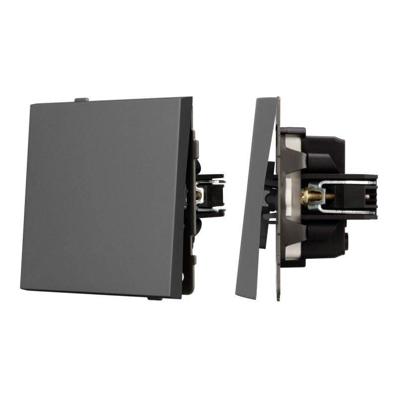 Механизм выключателя одноклавишный проходной Arlight SWT-TENDO-MKP1-SFPL-GR (230V, 10A) 054581