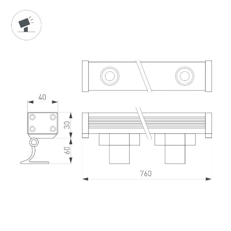 Линейный прожектор Arlight AR-LINE-760-18W Day4000 045367