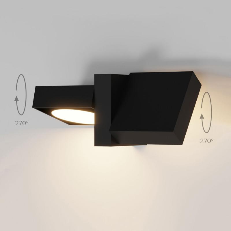 Уличный настенный светильник Elektrostandard Twin 35170/D черный 4690389219429 a072075
