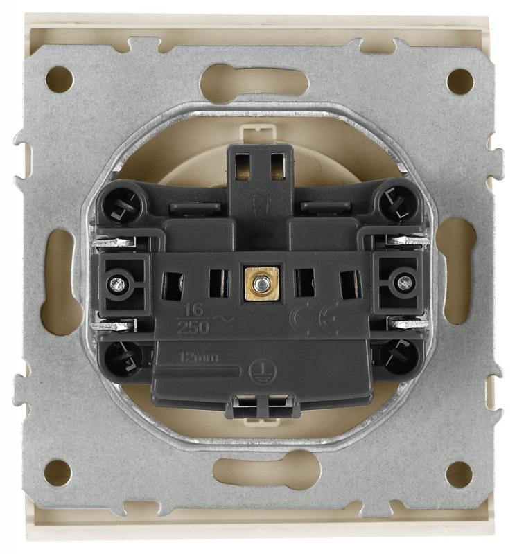 Розетка Эра Arktik 16-2102-04 с заземлением 2P+E Schuko со шторками 16А-250В шампань Б0070427
