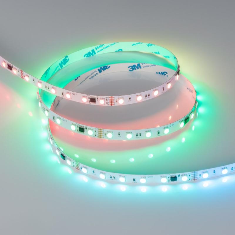 Светодиодная лента Arlight DMX-B60-10mm 24V RGB-PX6 (14 W/m, IP20, 5m)  039183(1)