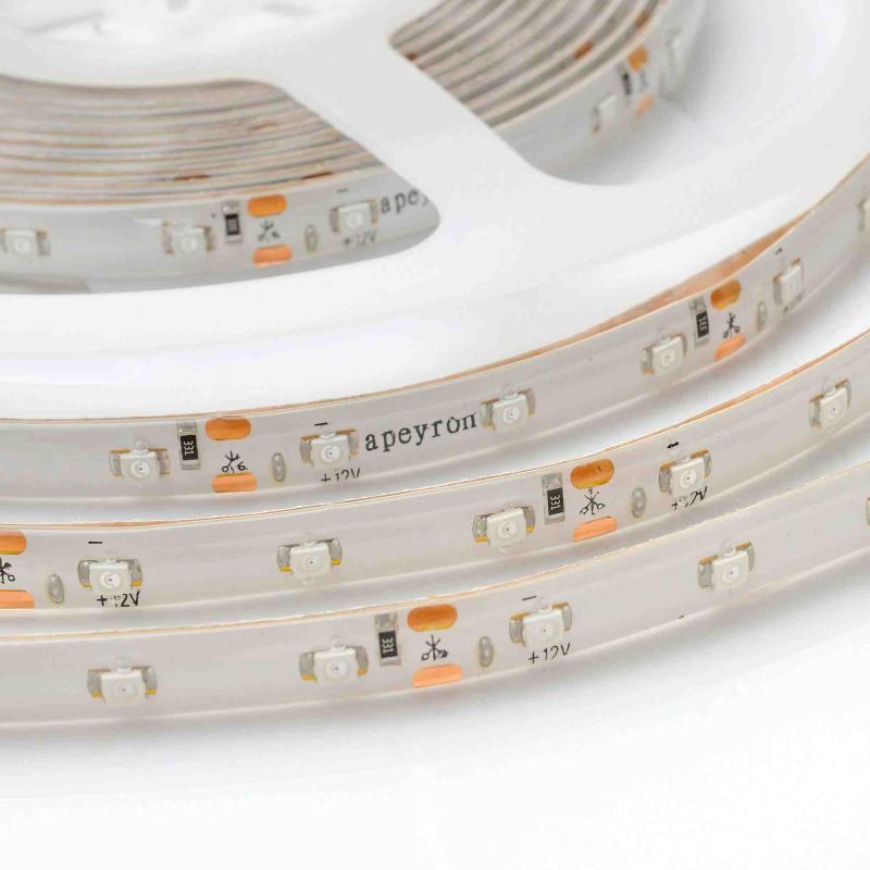 Светодиодная лента Apeyron 12В СТ 4,8Вт/м smd3528, 60д/м IP65 5м желтая 05BL