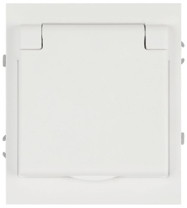 Розетка Эра Arktik 16-2103-08 с заземлением 2P+E Schuko со шторками с крышкой 16А-250В белый матовый Б0070441