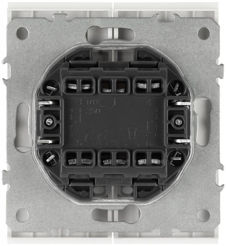 Переключатель Эра Arktik 16-1106-08 двойной 10АХ-250В белый матовый Б0070371